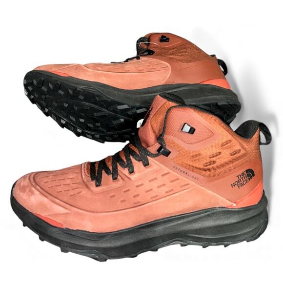 TNF Mens 13 Vectiv Exploris 2 Mid Futurelight Leather Hiking Boots Brandy Brown - Picture 4 of 6